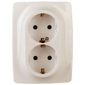 12-2108-02 ��� ������� 2X2P+E Schuko �� ��������, 16A-250�, IP20, ���12, �������� ����� ��� ������: �0036443