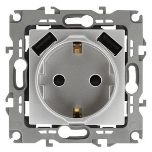 14-4109-03 ��� ������� 2P+E 16A-250�, ����. � 2xUSB 5�-3�, ��� Elegance, �������� ��� ������: �0047869