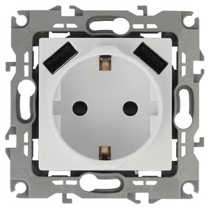 14-4109-01 ��� ������� 2P+E 16A-250�, ����. � 2xUSB 5�-3�, ��� Elegance, ����� ��� ������: �0047867